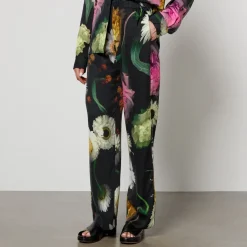 Trousers|Co-Ord Sets|Stine Goya Fatou Floral-Print Tencel™ Lyocell-Blend Trousers - XS