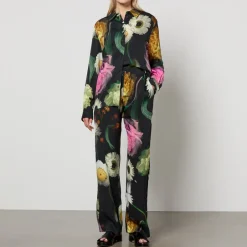 Trousers|Co-Ord Sets|Stine Goya Fatou Floral-Print Tencel™ Lyocell-Blend Trousers - XS
