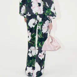 Co-Ord Sets|Trousers|Stine Goya Floral-Print Satin Trousers - XS