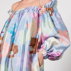 Dresses|Dresses|Stine Goya Floral-Print Satin Dress - XS