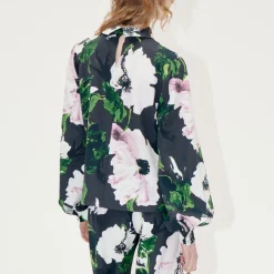 Co-Ord Sets|T-Shirts And Tops|Stine Goya Gathered Long Sleeve Satin Top - XS