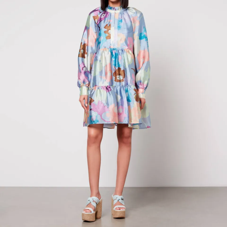 Dresses|Dresses|Cras Stine Goya Jasmine Printed Satin Mini Dress - XS