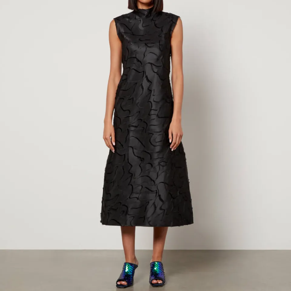 Dresses|Dresses|Stine Goya Jaxie Trimmed Satin Midi Dress - XS