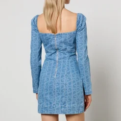 Dresses|Dresses|Good American Stine Goya Kitty Logo Denim Mini Dress - XS