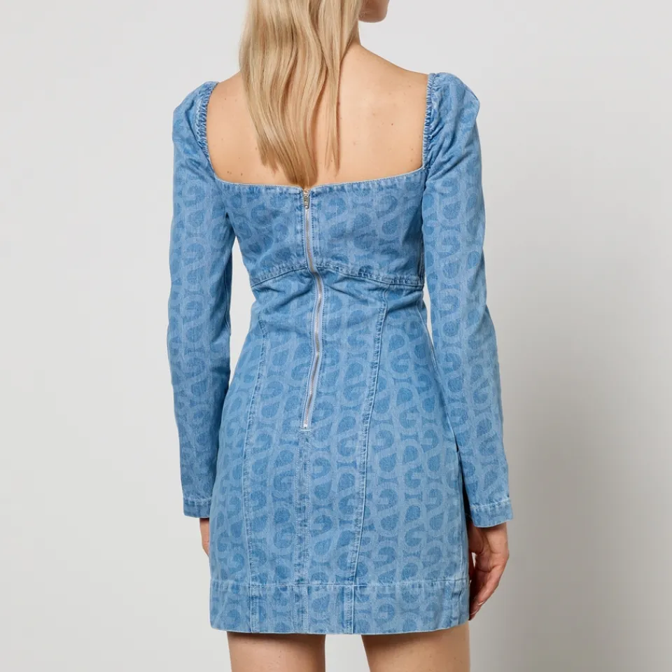 Dresses|Dresses|Good American Stine Goya Kitty Logo Denim Mini Dress - XS