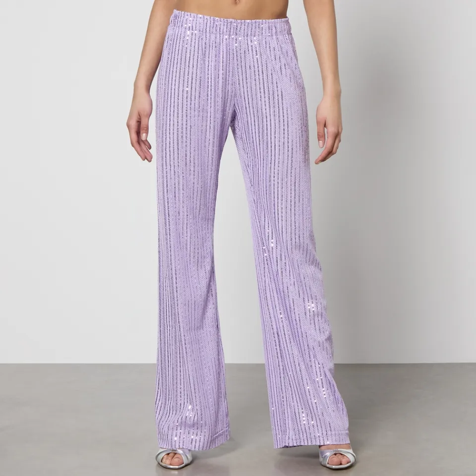 Trousers|Co-Ord Sets|Marques Almeida Stine Goya Markus Sequined Mesh Trousers - XS