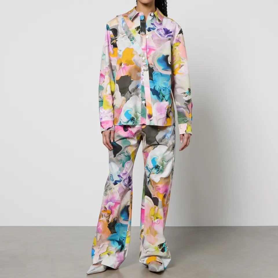 Co-Ord Sets|T-Shirts And Tops|Stine Goya Martina Printed Cotton-Poplin Shirt - XS