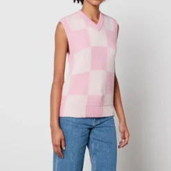 T-Shirts And Tops|Dr. Martens Stine Goya Noa Checked Jacquard-Knit Vest - XXS