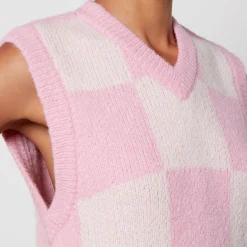 T-Shirts And Tops|Dr. Martens Stine Goya Noa Checked Jacquard-Knit Vest - XXS
