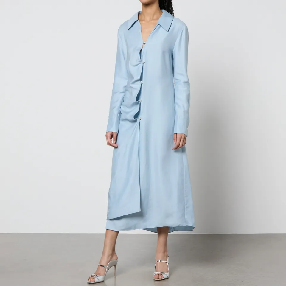 Dresses|Dresses|Stine Goya Spencer Poplin Wrap Midi Dress - S