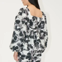 Co-Ord Sets|T-Shirts And Tops|Coach Stine Goya Square Neck Organza Top - XS