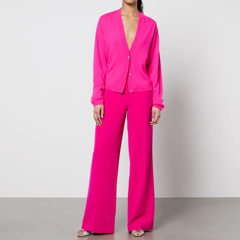 Co-Ord Sets|Knitwear|Good American Stine Goya Suanne Embellished Merino Wool-Blend Cardigan - S