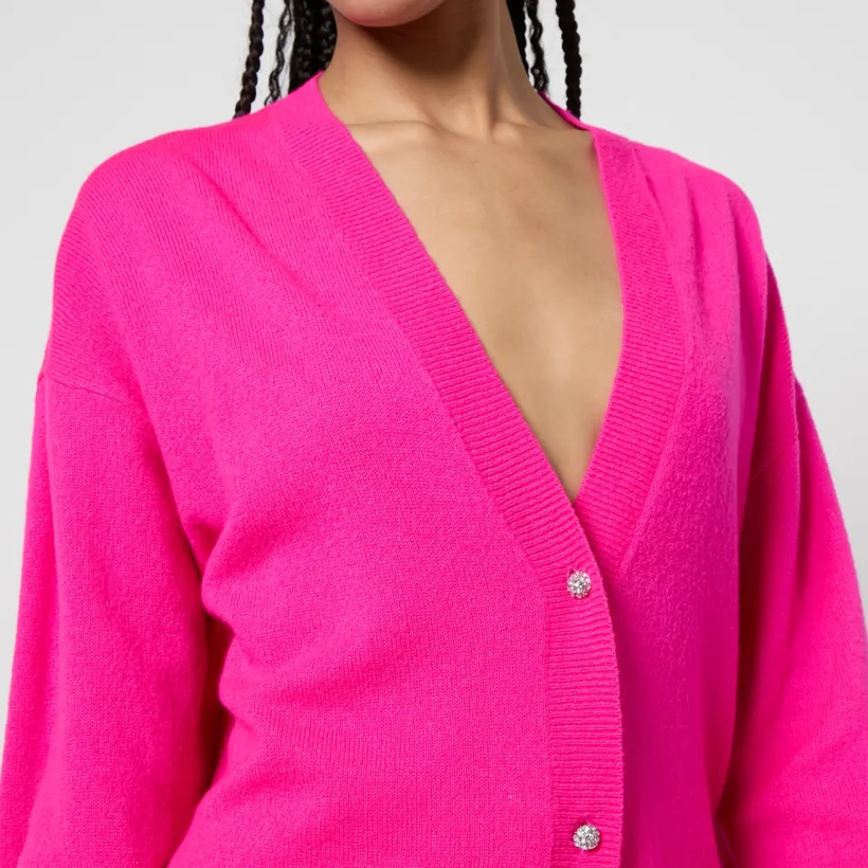 Co-Ord Sets|Knitwear|Good American Stine Goya Suanne Embellished Merino Wool-Blend Cardigan - S