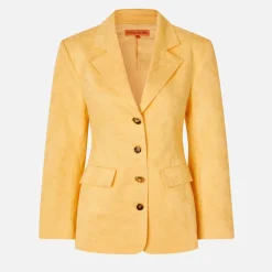 Jackets|Coats|Stine Goya Tailored Floral-Jacquard Satin Jacket - M