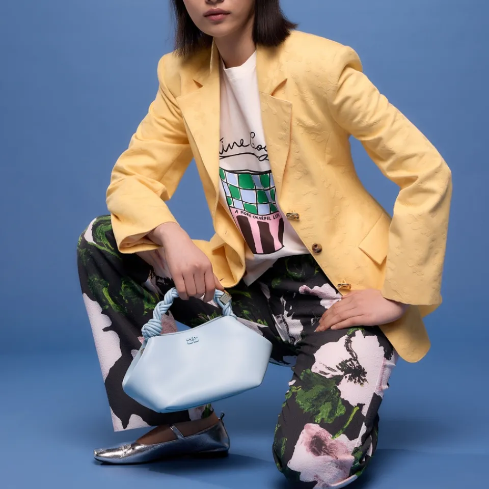Jackets|Coats|Stine Goya Tailored Floral-Jacquard Satin Jacket - M