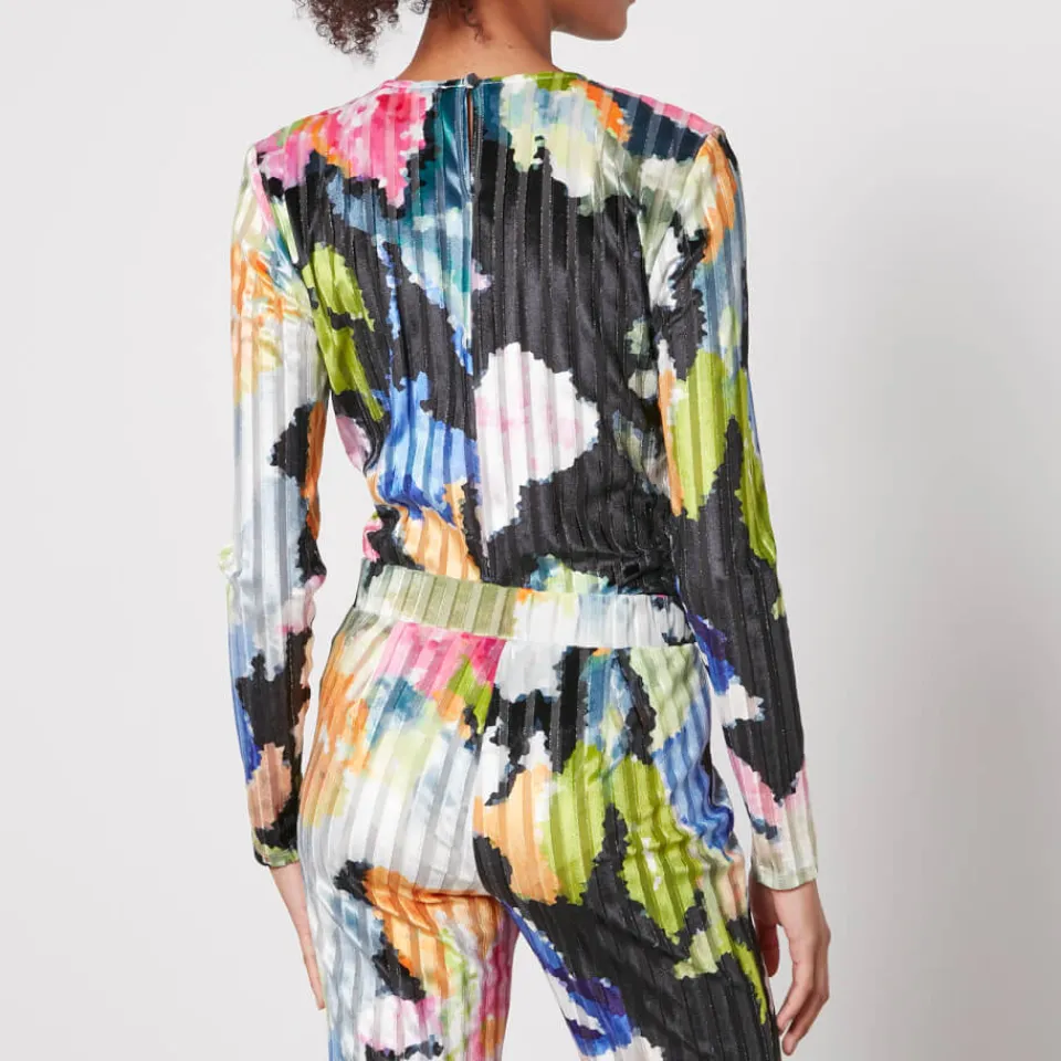 T-Shirts And Tops|Shirts And Blouses|Stine Goya Vanessa Floral-Print Devoré-Velvet Blouse - XS