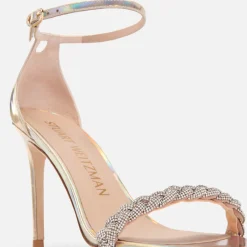 Heels|Sandals & Slides|Coach Stuart Weitzman Nudistcurve 100 Leather Heeled Sandals - UK 7