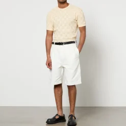 T-Shirts|T-Shirts|Dr. Martens Sunflower Gym Checked Linen-Blend Jacquard T-Shirt - XXL