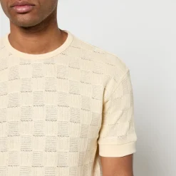 T-Shirts|T-Shirts|Dr. Martens Sunflower Gym Checked Linen-Blend Jacquard T-Shirt - XXL