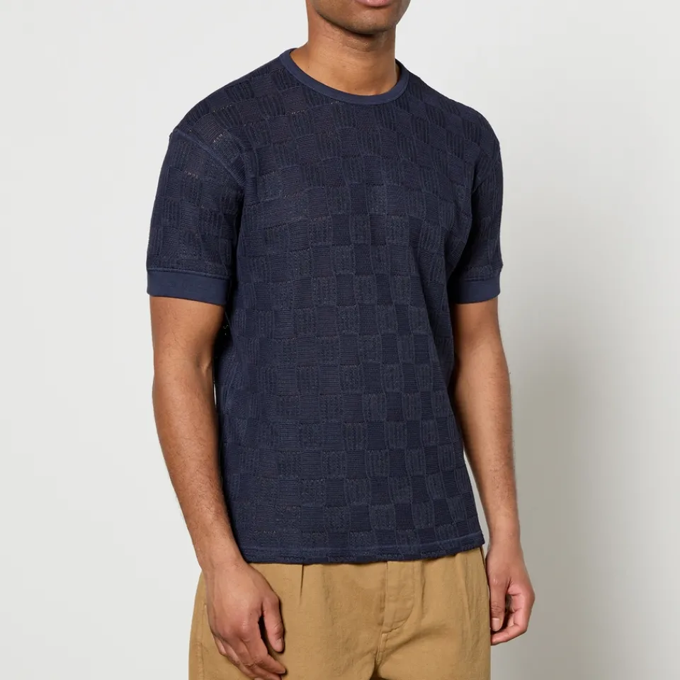 T-Shirts|T-Shirts|Maison Kitsuné Sunflower Gym Linen and Cotton-Blend T-Shirt - XL