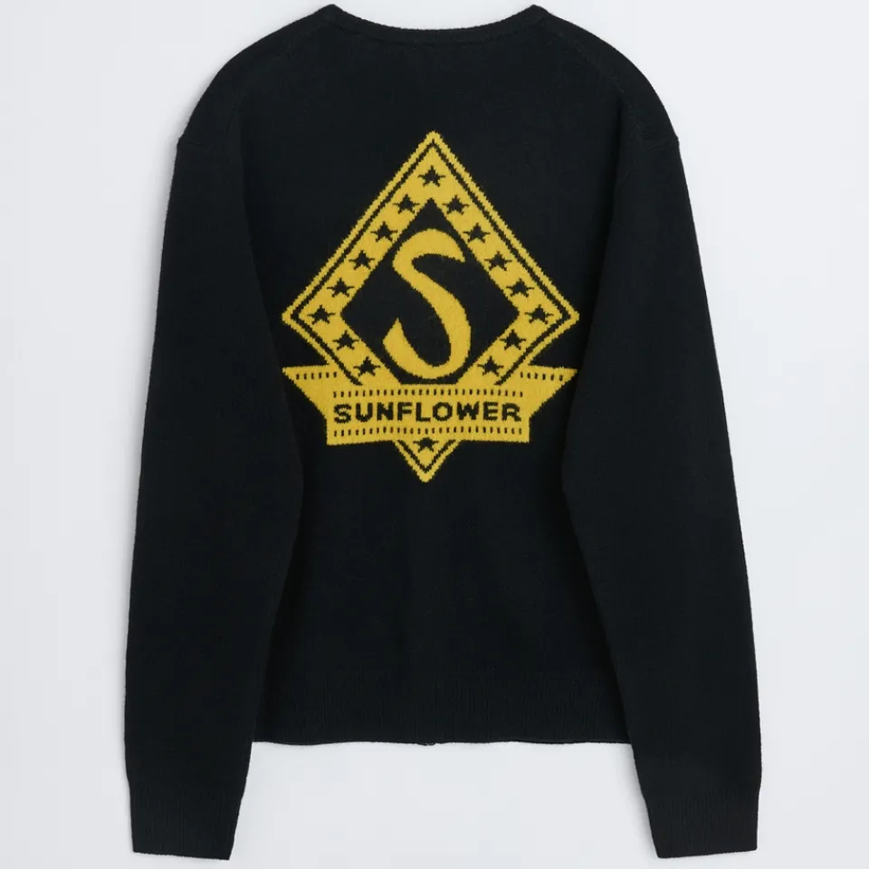 Cardigans|Knitwear|Dr. Martens Sunflower Movie Intarsia-Knit Cardigan - XL