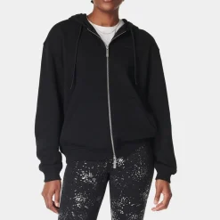 Sportswear|Loungewear|Ganni Sweaty Betty Revive Cotton-Blend Zipped Hoodie - XXS-XS