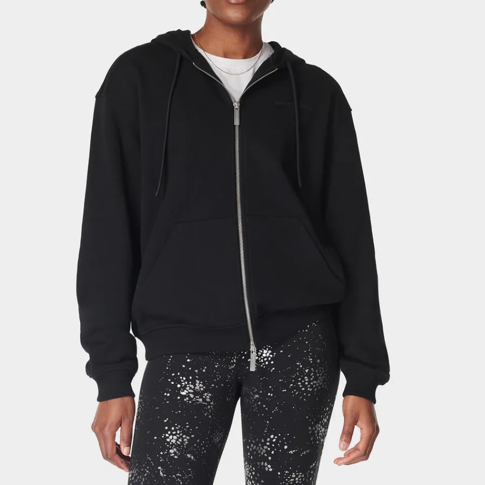 Sportswear|Loungewear|Ganni Sweaty Betty Revive Cotton-Blend Zipped Hoodie - XXS-XS