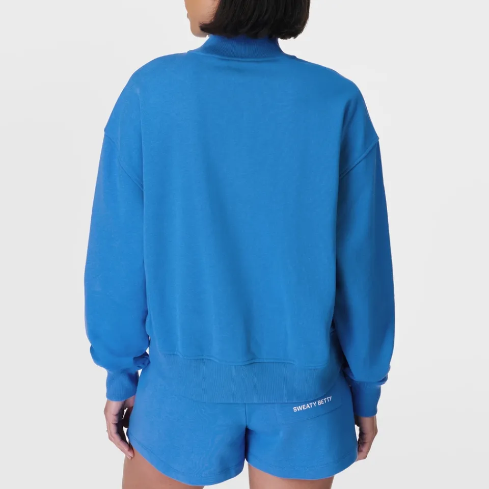 Sportswear|Loungewear|Sweaty Betty Revive Cotton-Blend Half-Zip Jumper - S-M
