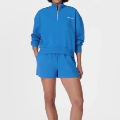 Sportswear|Loungewear|Sweaty Betty Revive Cotton-Blend Half-Zip Jumper - S-M