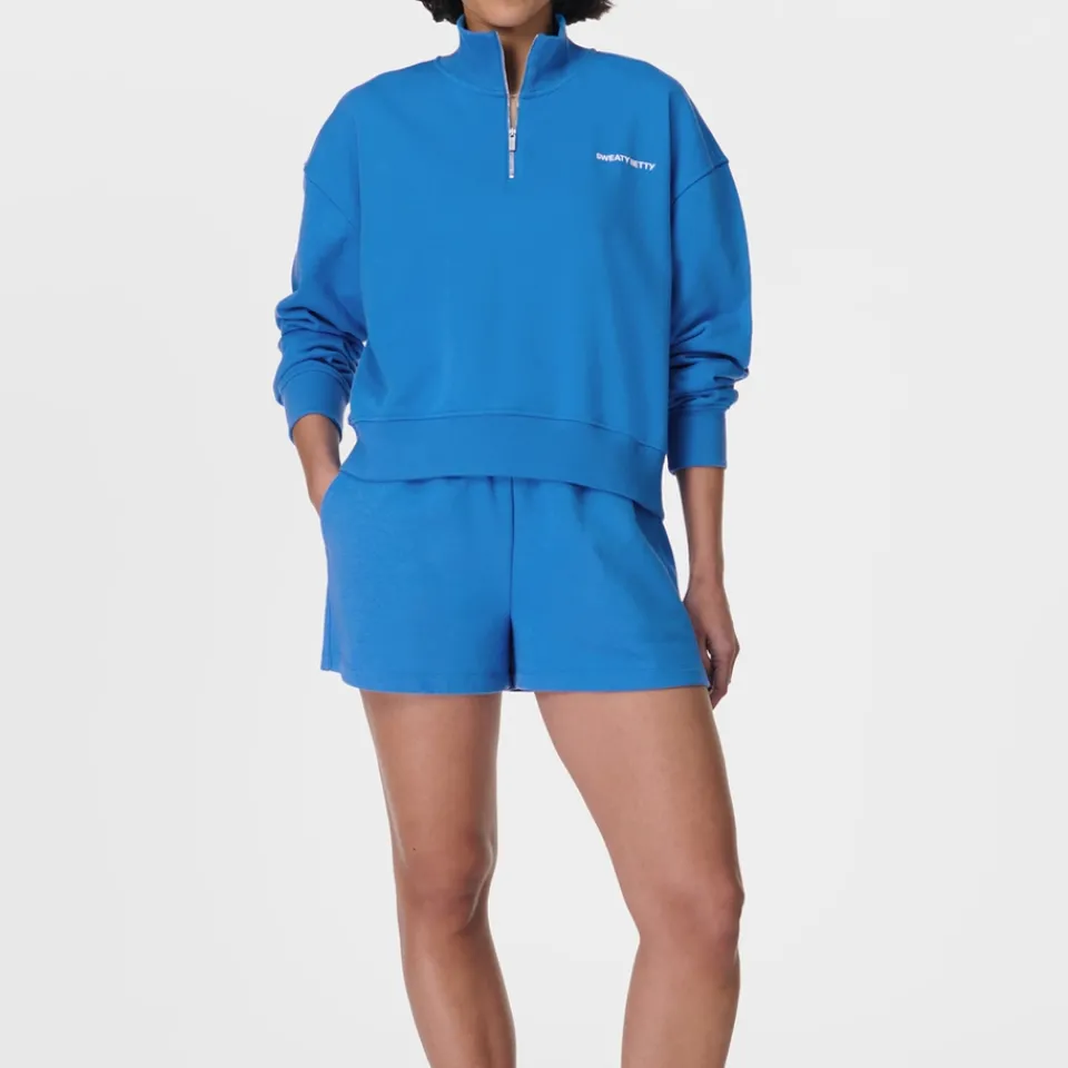 Sportswear|Loungewear|Sweaty Betty Revive Cotton-Blend Half-Zip Jumper - S-M