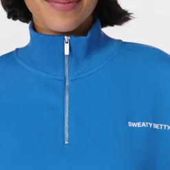 Sportswear|Loungewear|Sweaty Betty Revive Cotton-Blend Half-Zip Jumper - S-M