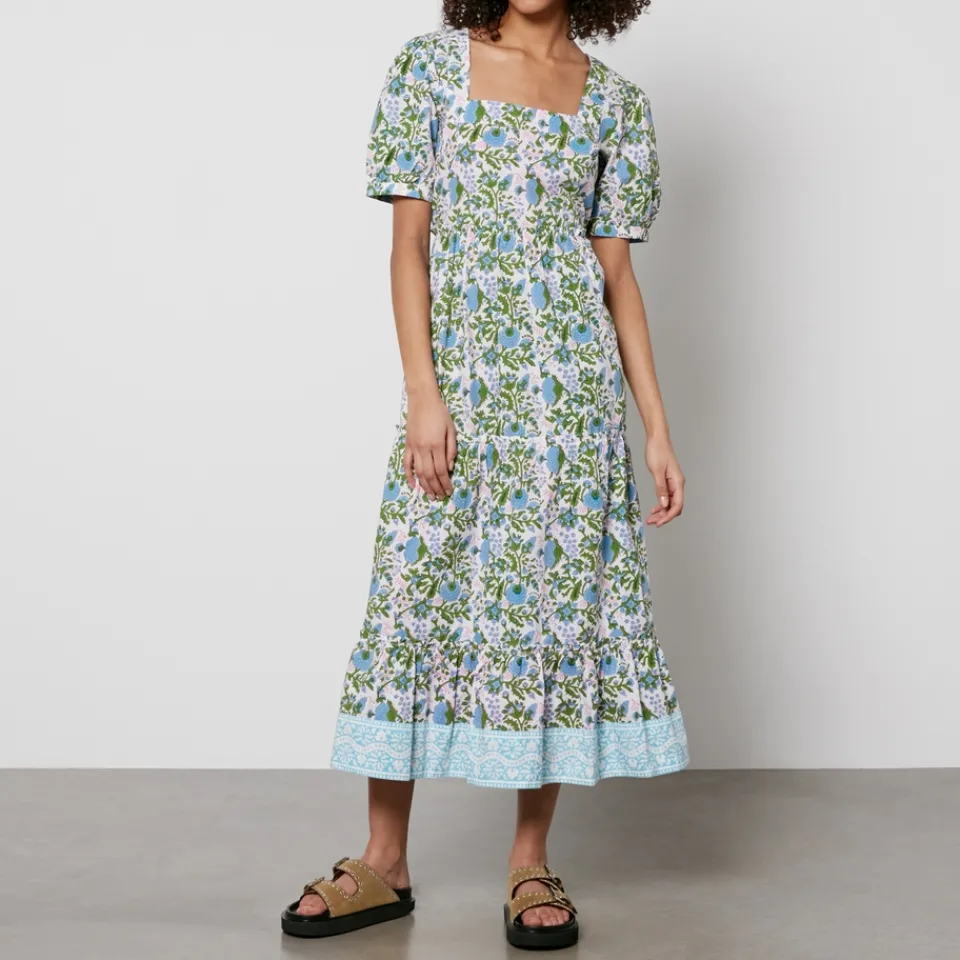 Dresses|Dresses|Stine Goya SZ Blockprints Divya Floral-Print Cotton-Poplin Dress - M
