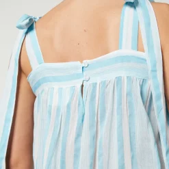 Dresses|Dresses|Stine Goya SZ Blockprints Winslow Striped Cotton-Gauze Midi Dress - L