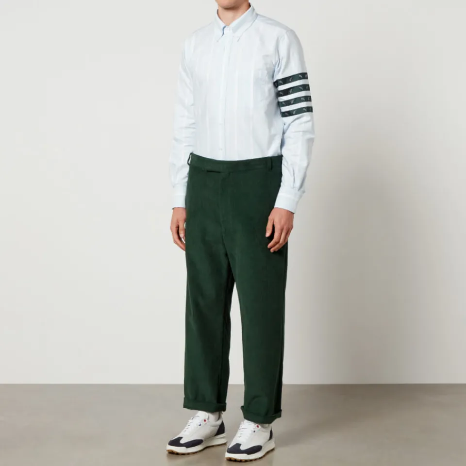 Shirts|Shirts|Dr. Martens Thom Browne 4-Bar Paisley and Striped Silk Shirt - 4/XL