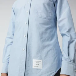 Shirts|Shirts|Thom Browne Men's Tricolour Placket Classic Fit Shirt - Light Blue - 1/S