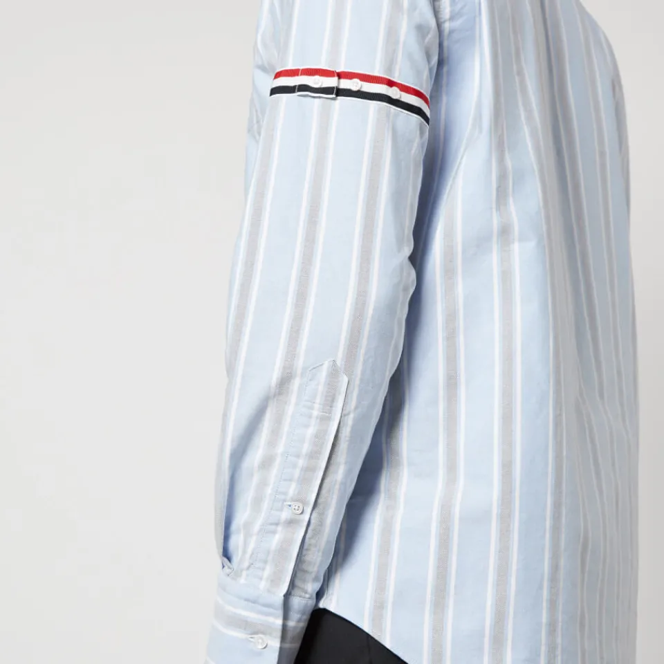Shirts|Shirts|Thom Browne Straight Fit Striped Oxford Striped Shirt - 3/L
