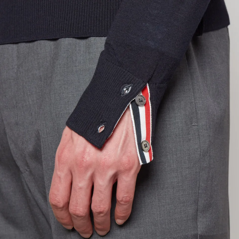 Knitwear|Thom Browne Striped Virgin Wool Jumper - 1/S