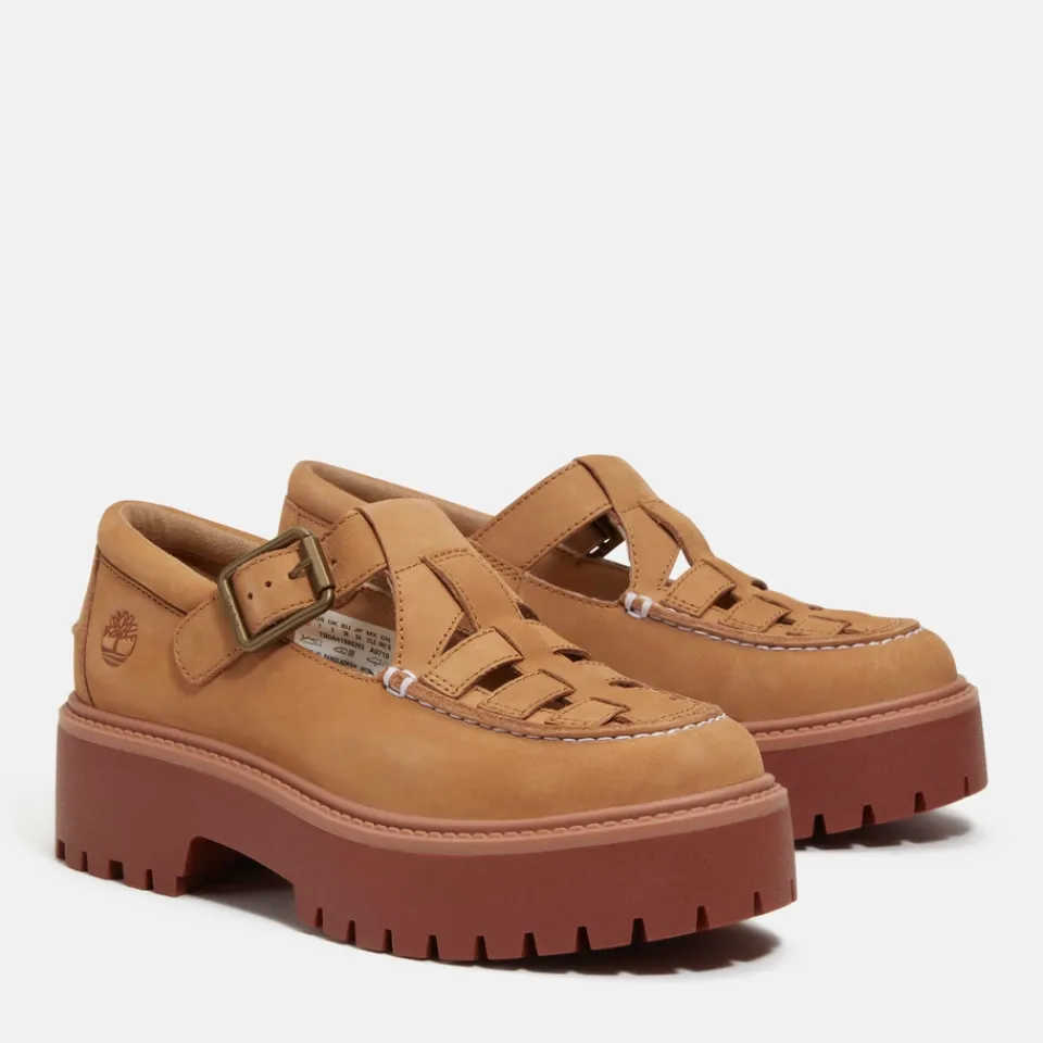 Flats|Coach Timberland Women's Stone Street Fisherman 'Red Brick' Shoes - UK 3
