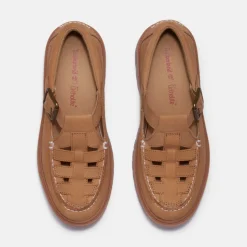 Flats|Coach Timberland Women's Stone Street Fisherman 'Red Brick' Shoes - UK 3
