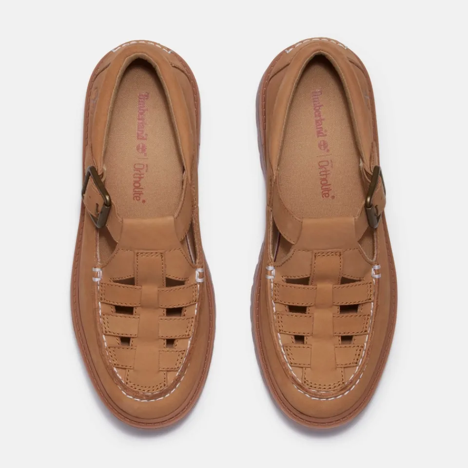 Flats|Coach Timberland Women's Stone Street Fisherman 'Red Brick' Shoes - UK 3