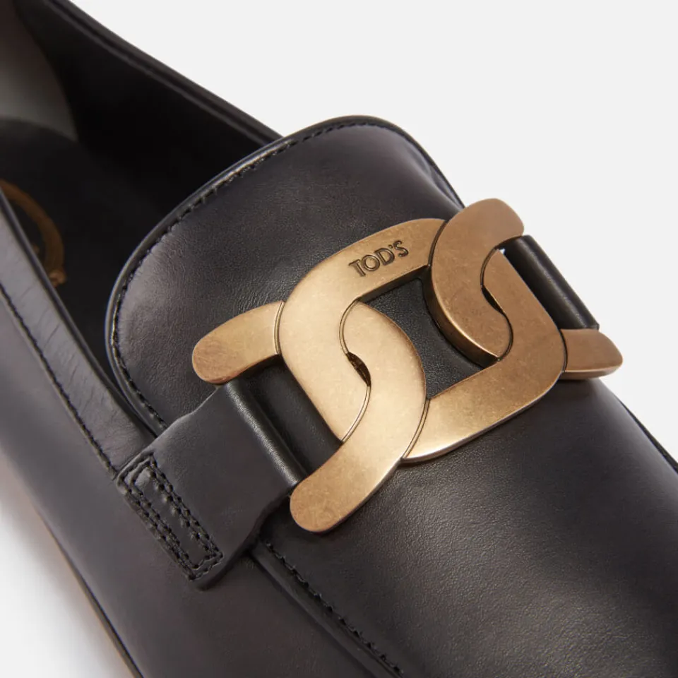 Loafers|Tod's Women's Chain Leather Loafers - UK 4