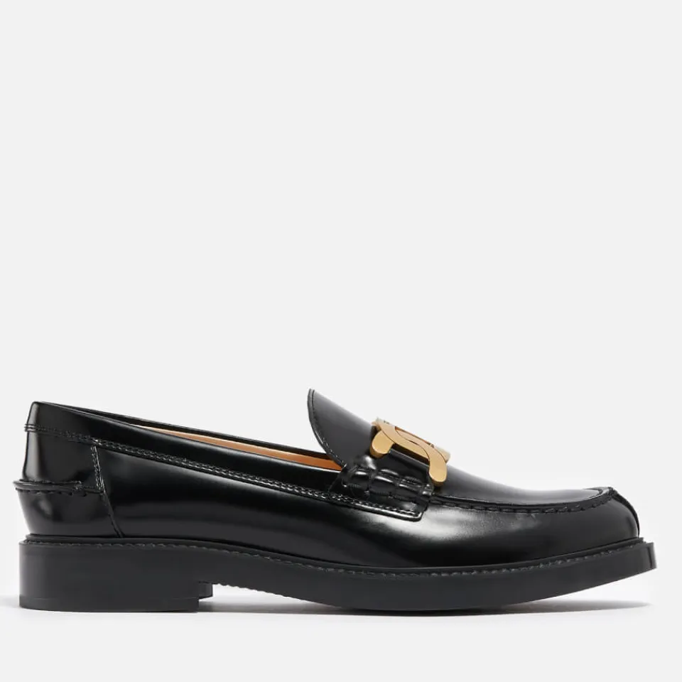 Loafers|Flats|Tod's Women's Chain-Detailed Leather Loafers - UK 4