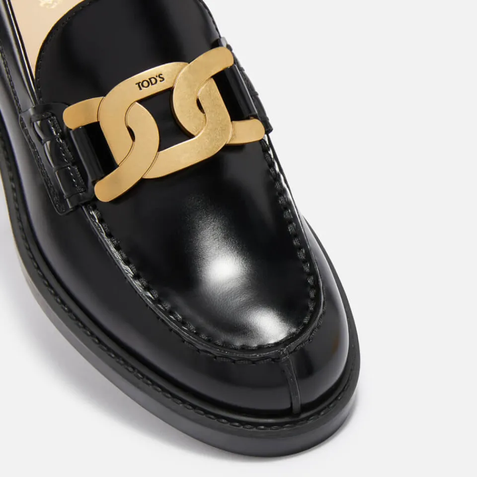 Loafers|Flats|Tod's Women's Chain-Detailed Leather Loafers - UK 4