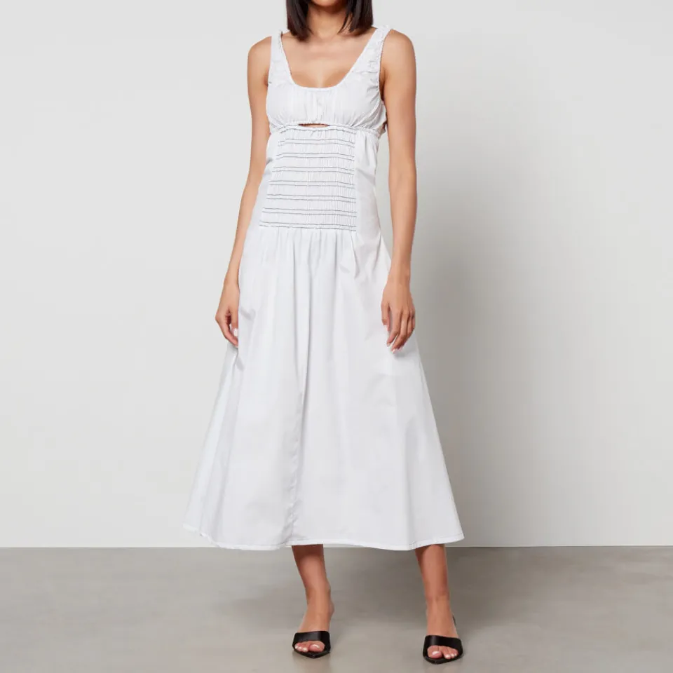 Dresses|Dresses|Toit Volant Bella Stretch-Cotton Seersucker Dress - M/L