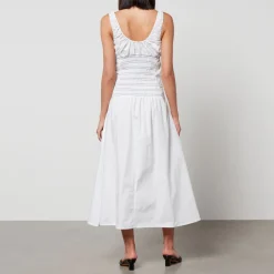 Dresses|Dresses|Toit Volant Bella Stretch-Cotton Seersucker Dress - M/L