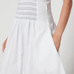 Dresses|Dresses|Toit Volant Bella Stretch-Cotton Seersucker Dress - M/L