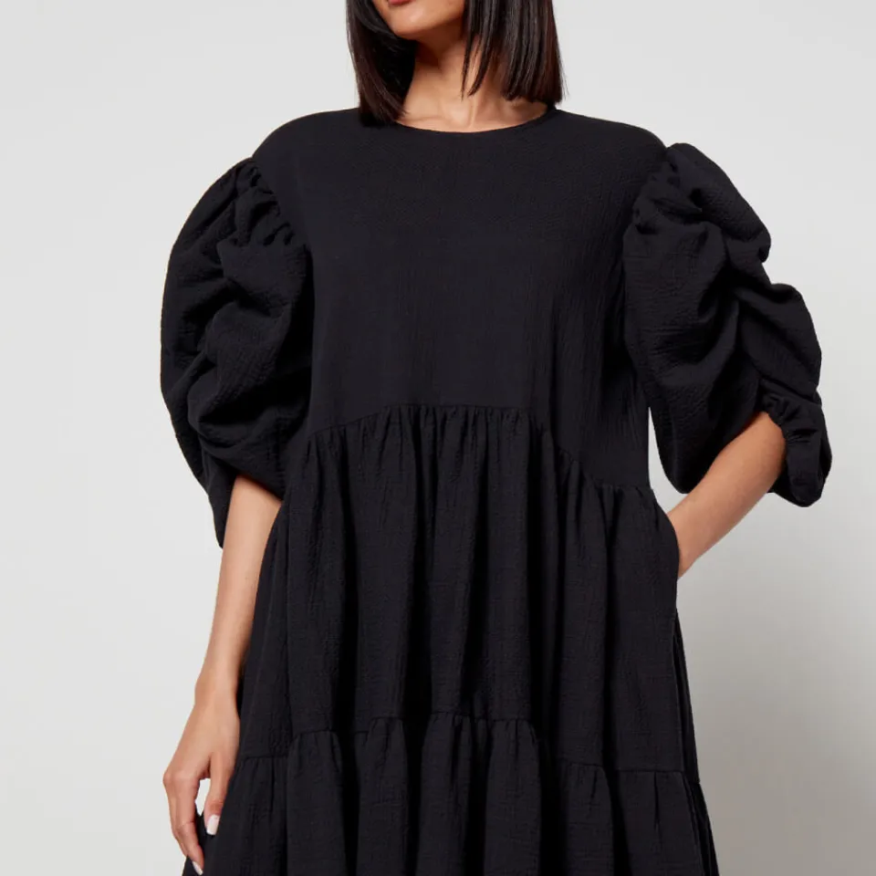 Dresses|Dresses|Toit Volant Ottille Puckered Cotton Midi Dress - XS/S