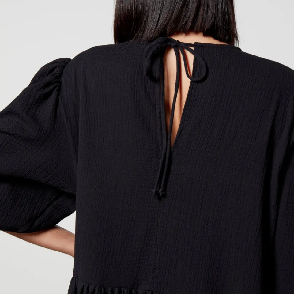 Dresses|Dresses|Toit Volant Ottille Puckered Cotton Midi Dress - XS/S