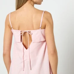 Dresses|Dresses|Toit Volant Verona Gingham Cotton Midi Dress - S