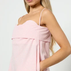 Dresses|Dresses|Toit Volant Verona Gingham Cotton Midi Dress - S